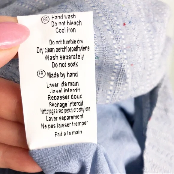 Color Block Blue Stripe Sleeveless V-Neck Mini Dress Women’s Size Small NWT - Picture 10 of 15